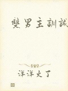 双男主训诫双性