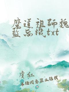 魔道祖师魏无羡蓝忘机txt