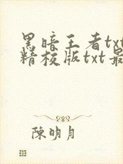 黑暗王者txt精校版txt最新章节