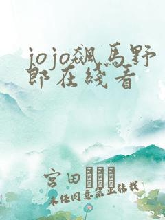 jojo飙马野郎在线看