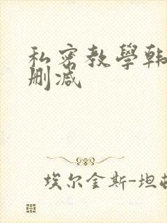 私密教学韩漫未删减