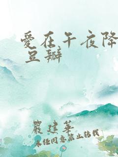 爱在午夜降临前 豆瓣