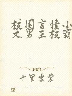 校园言情小说甜文男主校霸