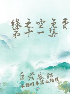 缘之空免费观看第十一集