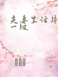 夫妻生活片黄色一级