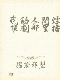 我的人间烟火电视剧哪里播放