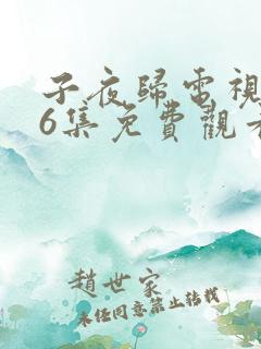 子夜归电视剧26集免费观看