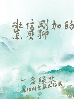 微信刚加的妹子怎么聊