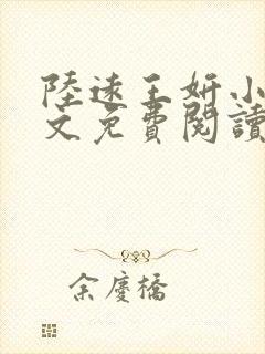 陆远王妍小说全文免费阅读