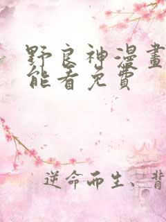 野良神漫画在那能看免费