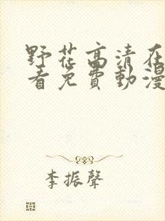 野花高清在线观看免费动漫版