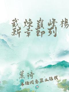 武炼巅峰杨开最新章节列