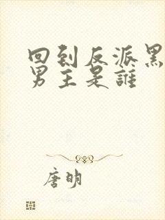 回到反派黑化前男主是谁