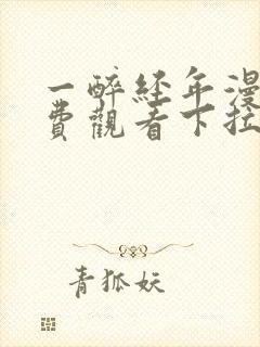 一醉经年漫画免费观看下拉式六漫画