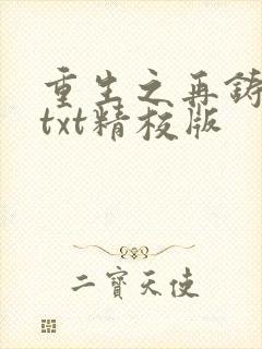 重生之再铸青春txt精校版