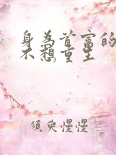 身为首富的我真不想重生