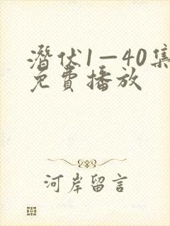 潜伏1—40集免费播放