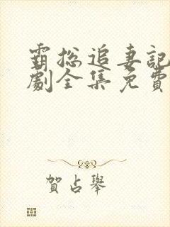 霸总追妻记电视剧全集免费观看