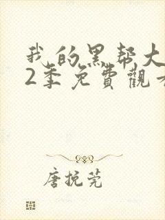 我的黑帮大佬第2季免费观看高清版