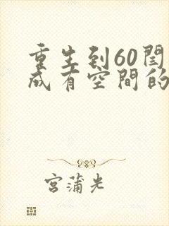 重生到60闫解成有空间的小说