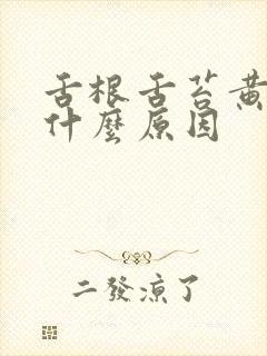 舌根舌苔黄腻是什么原因