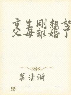 重生刚想努力,父母离婚了全文