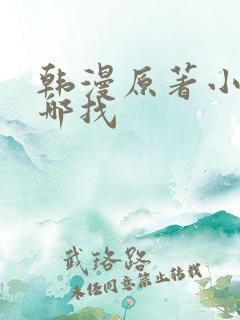 韩漫原著小说在哪找