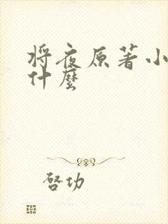 将夜原著小说叫什么