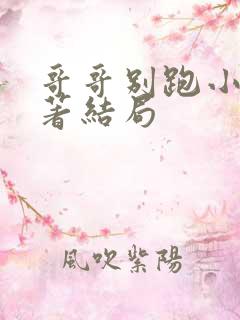 哥哥别跑小说原著结局