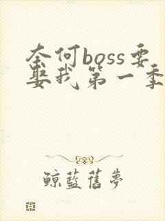 奈何boss要娶我第一季在线