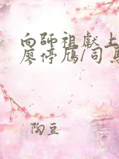 向师祖献上咸鱼廖停雁/司马焦最新章节阅续