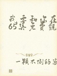 我要和你在一起65集免费观看