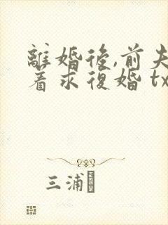 离婚后,前夫哭着求复婚 txt