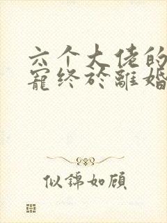 六个大佬的心尖宠终于离婚了