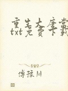 重生大唐当奶爸txt免费下载