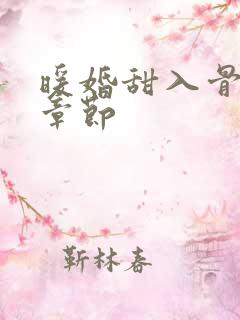 暖婚甜入骨最新章节