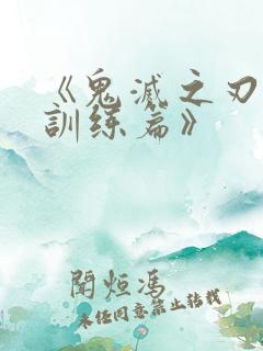 《鬼灭之刃:柱训练篇》