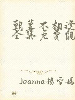 朝暮不相逢短剧全集免费观看