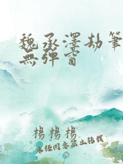 魏承泽劫笔趣阁无弹窗