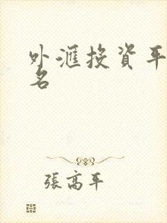 外汇投资平台排名