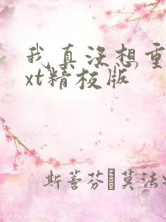 我真没想重生txt精校版