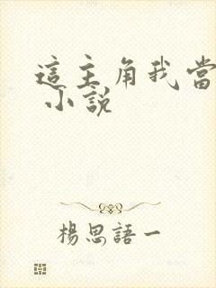 这主角我当不了 小说