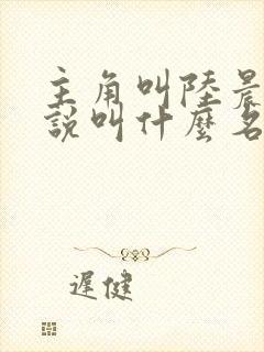 主角叫陆晨的小说叫什么名字