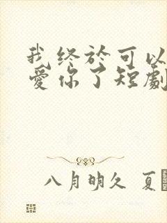 我终于可以不再爱你了短剧大结局