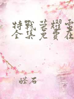 特战荣耀电视剧全集免费在线观看