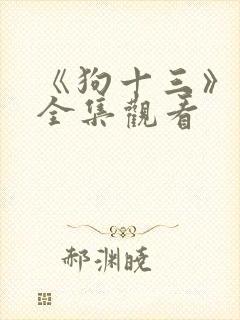 《狗十三》动漫全集观看
