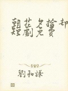 朝花夕拾却已迟短剧免费