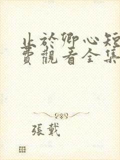 止于卿心短剧免费观看全集高清版