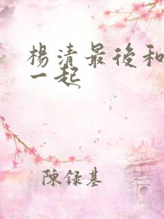 杨清最后和谁在一起