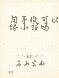 用手机可以写网络小说吗